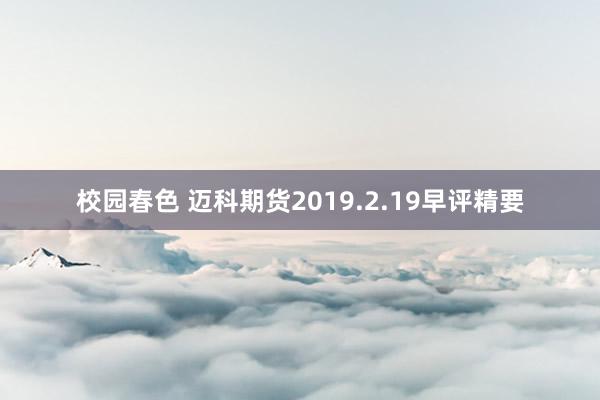 校园春色 迈科期货2019.2.19早评精要