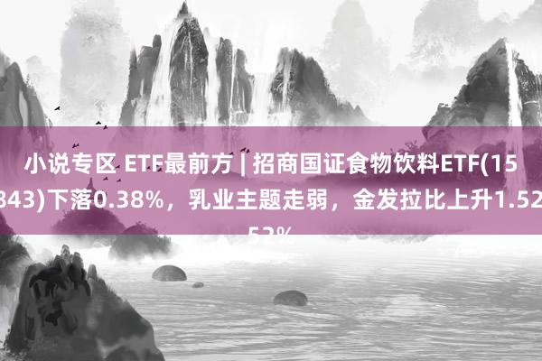 小说专区 ETF最前方 | 招商国证食物饮料ETF(159843)下落0.38%，乳业主题走弱，金发拉比上升1.52%