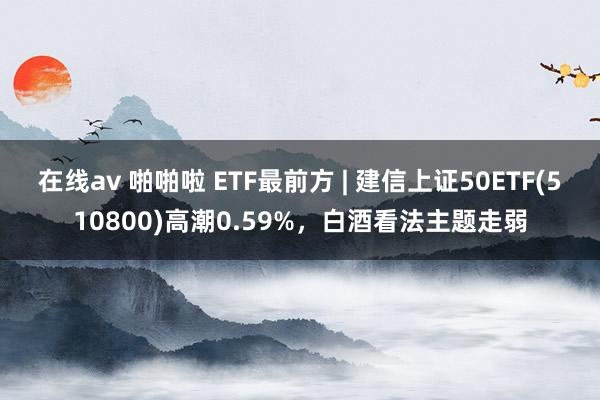 在线av 啪啪啦 ETF最前方 | 建信上证50ETF(510800)高潮0.59%，白酒看法主题走弱