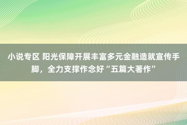 小说专区 阳光保障开展丰富多元金融造就宣传手脚，全力支撑作念好“五篇大著作”