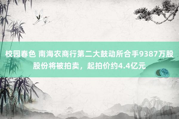 校园春色 南海农商行第二大鼓动所合手9387万股股份将被拍卖，起拍价约4.4亿元