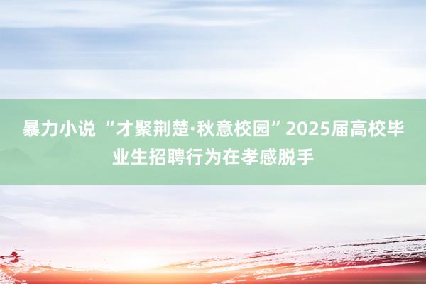 暴力小说 “才聚荆楚·秋意校园”2025届高校毕业生招聘行为在孝感脱手