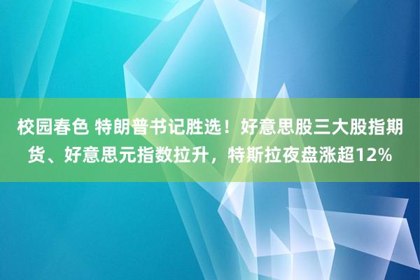 校园春色 特朗普书记胜选！好意思股三大股指期货、好意思元指数拉升，特斯拉夜盘涨超12%