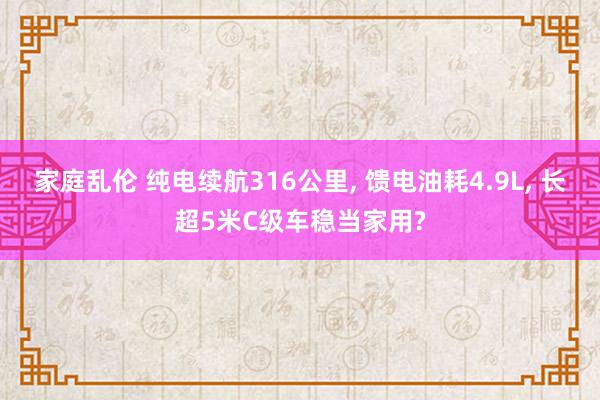 家庭乱伦 纯电续航316公里， 馈电油耗4.9L， 长超5米C级车稳当家用?