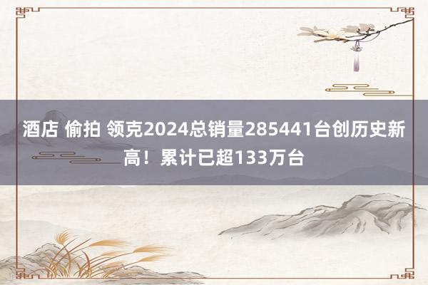 酒店 偷拍 领克2024总销量285441台创历史新高！累计已超133万台