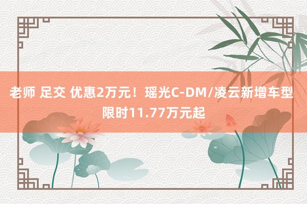 老师 足交 优惠2万元！瑶光C-DM/凌云新增车型 限时11.77万元起