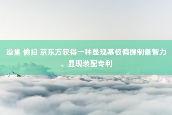 澡堂 偷拍 京东方获得一种显现基板偏握制备智力、显现装配专利