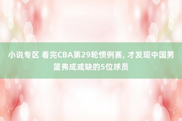 小说专区 看完CBA第29轮惯例赛， 才发现中国男篮弗成或缺的5位球员