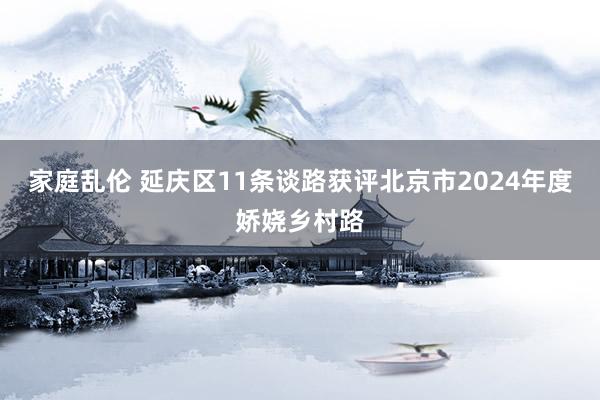 家庭乱伦 延庆区11条谈路获评北京市2024年度娇娆乡村路